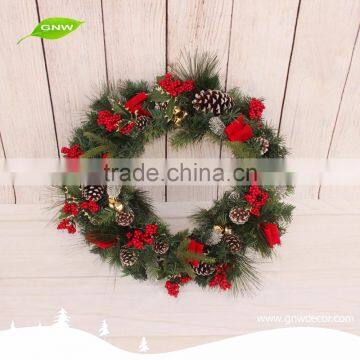 GNW CHWR-1605041 Wholesale Pvc Artificial Christmas Wreath Cheap photo-2