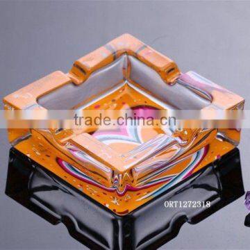 heart shape logo glass ashtray