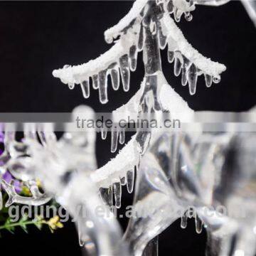 Clear Standing and Crouching Deer and Tree With LED Light for 2015 photo-3