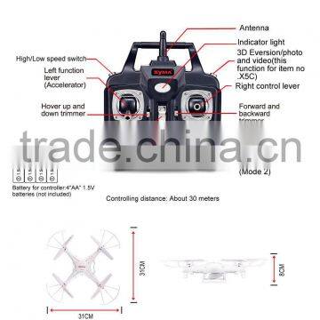 2015 Hot Selling China Wholesale RC Drone With Camera HD ,Go Pro Drone Toy For Children Syma X5C photo-2