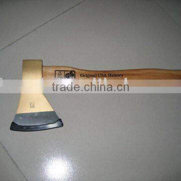 axe with wooden handle