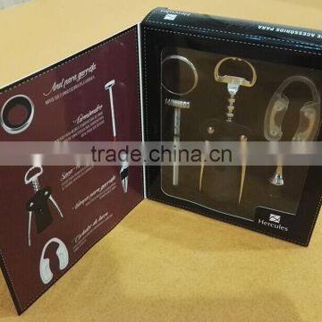 K618-4G wine gift set-4pcs corsksrew set