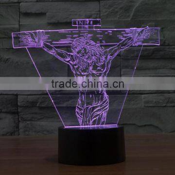 Jesus Christmas Light 3D Illusion Acrylic LED Night Light photo-5