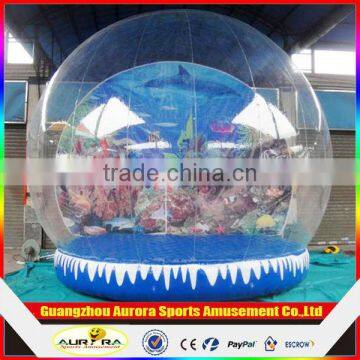 Funny human snow globe , christmas inflatable snow globe with customized size