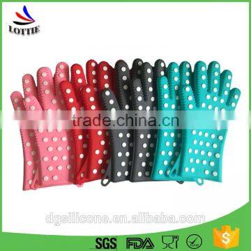 professional Kitchen Tools heat resistant silicone oven mitts food grade silicon gloves for cooking