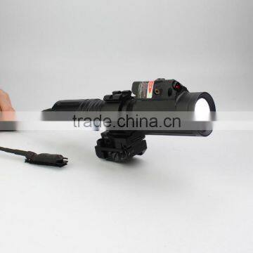 Tactical Professional Hunting 1000 Lumens CREE T6 LED Flashlight With Strobe Light Attached With Red Laser Sight photo-5