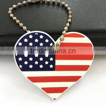 Custom heart shaped soft pvc key chain