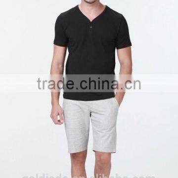 Factory OEM V-neck White T-shirts Wholesale ,summer Running Men Gym Sexy Short Sleeve v Neck t Shirts photo-3