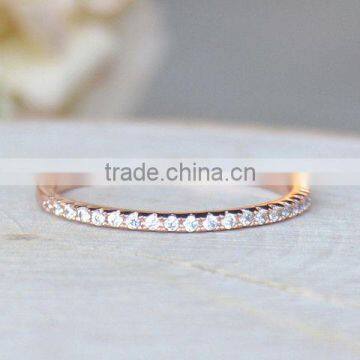 Simple Design Plain Style All Kinds of Eternity O Ring Thin Promise Ring for Wedding photo-6
