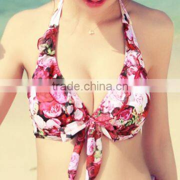 Swimsuit Female Three-piece Supporting Them Bikini Sexy Small Breasts Steel Belly Show Thin the New 2016 photo-4