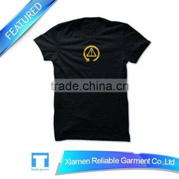 Men office short sleeve running sublimation black t-shirt