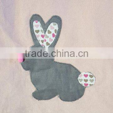 Girl Pinafore Dress Kids Easter Bunny Pink Dress photo-3