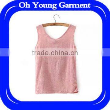 OEM service vest stylish casual cheap 1 dollar vest hot-selling blank plain tank top