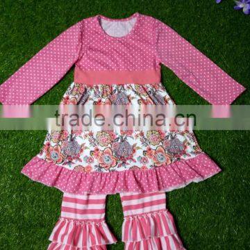 Autumn and Winter Childrens Boutique Clothing Sale Yellow Chevron Stripes Toddler Clothing Online Children Boutiques Outfits photo-5