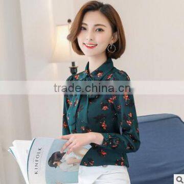 new models blouses fashion Elegant Office Blouse Work Wear Loose Printed Women formal tops and blouses