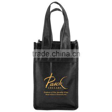 2 Bottle Wine Tote Bag - fits 2 wine bottles, features 20" handles and comes with your logo.