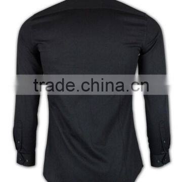 100% Cotton Design China Made Men's Black Ready Made Cotton Shirt photo-3