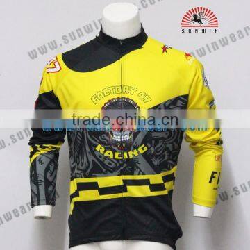 Sunwin 2017 OEM Service Mens Long Sleeves Custom Bike Jerseys Cycling Shirts/special cycling jersey