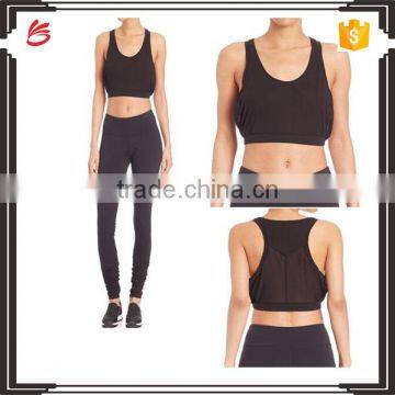 2017 Custom Breathable yogawear manufactre hot yogapants/tank top