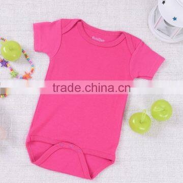Wholesale Baby Cotton Romper Short Sleeve Plain Baby Onesie photo-2