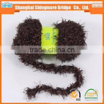  china worsted novelty yarn factory cheap wholesale 100 polyester furry coral yarn for scarf