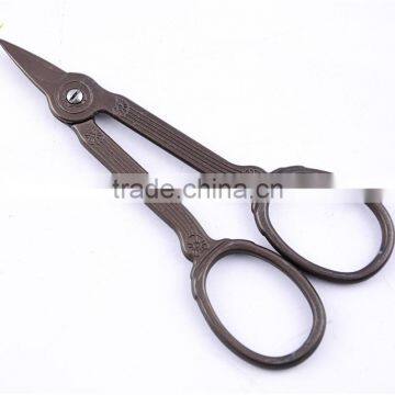 Vintage Sewing Tools Bronze Thread Scissors Fancy Embroidery Scissors photo-6