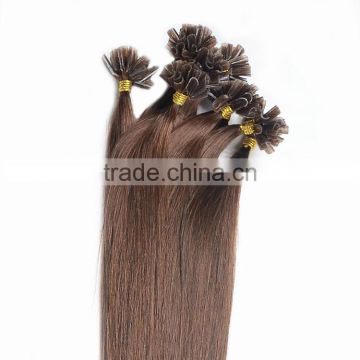 100 human hair u tip hair extension, factory wholesale price U tip keratin hair extension