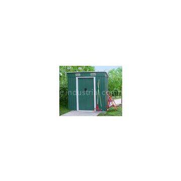 Color Board Metal Pent Shed , Waterproof Flat Roof Garden Shed For Tool 4X6 \'