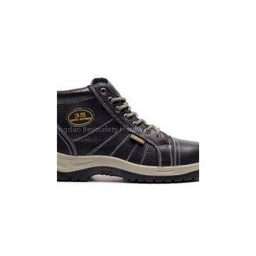 Safety Shoe Injection Craft Black Leather