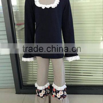 Lovely Kids Floral Polka Dots Custom Girls Wholesale Sets photo-3