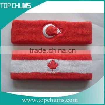 Towelling LOW MOQ high quality terry hair bands for men