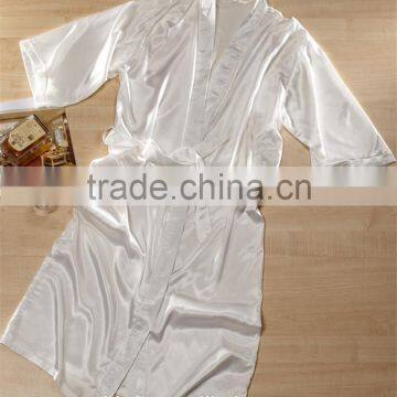 Fancy Texture Wholesale Hotel Satin Silk Bathrobe photo-3