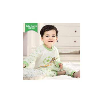 2015 Casual 100%Cotton Spring Newborn Baby Boy Girl Clothes Set Football Cartoon Babies Suits 2pcs(Tops+Pants) For0-3yrs Infant