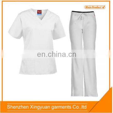 China Manufacturer Nurse scrub, Fashion design nurse uniform white