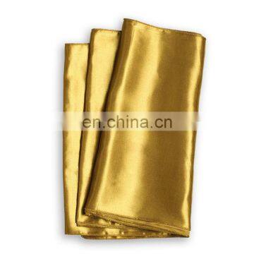 Banquet Party Table Decoration Smooth Satin Gold Table Runner