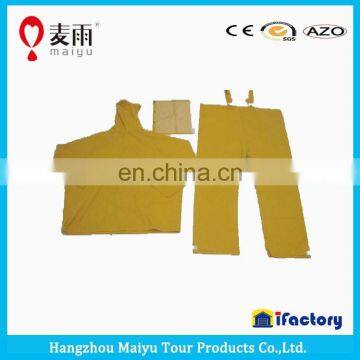 Maiyu 0.28mm 3-piece Ladies Rubber Eva Fashion Long Raincoat photo-2