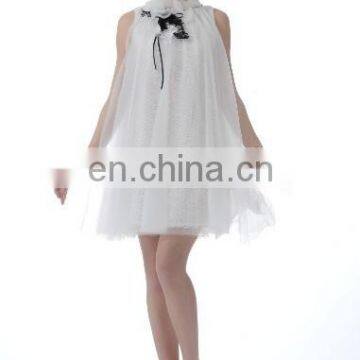 KAL-1 Wholesale Fashion Lace Ivory and Back Short Dress