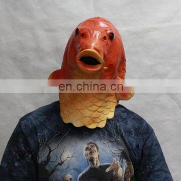 2014 newest costume high quanlity rubber latex gold fish masks for party masquerade Latex Costume sea-maid mask