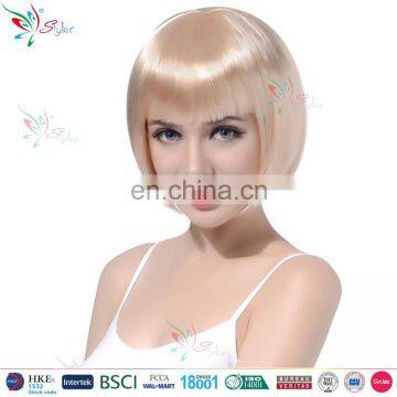 Styler Brand Short Straight Bob Hair Wig Women Halloween Party Ombre Pink Wig photo-5