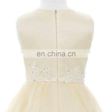 Grace Karin Full-Length Sleeveless Ivory Voile Satin Long Flower Girl Dress Baby Girl Summer Dress CL4491-2 photo-5