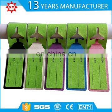 Custom Made Wholesale Leather Tag Airplane Shaped Luggage Tag photo-4