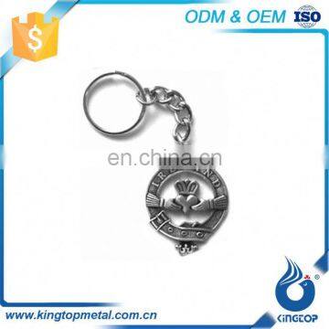 Plain Tourism Souvenir Building High Quality Custom Shaped Metal Key Charm Keyholder Keychain photo-2