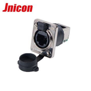 waterproof led using 8 pin rj45 90 degrees signal connector