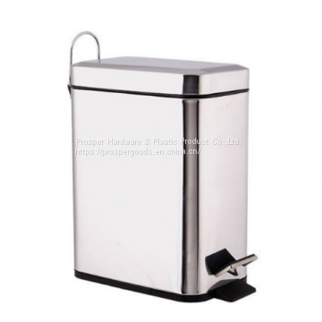 hot sale home hotel rectangle trash bin pedal waste bin