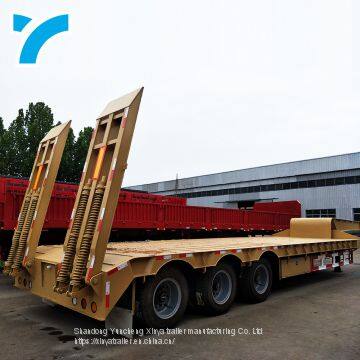 China Factory Shipping Container Twist Lock 3 Or 4 Axles 3 Axles Flatbed Trailer photo-2