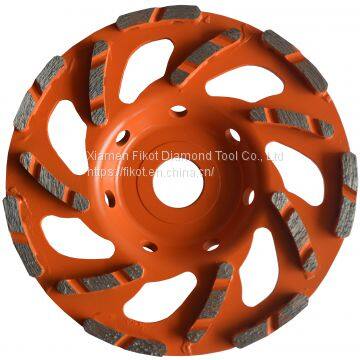 V Shape Tornado Grinding Cup Wheel Diamond Grinding Cup Wheel Disc for Concrete Granite Marble Stone photo-2