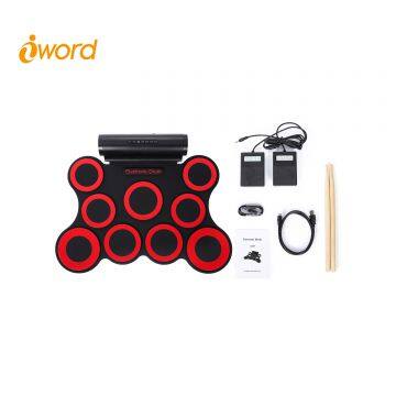 iword G3009 9 Pads Portable Electronic Drum Set Built-in Speakers