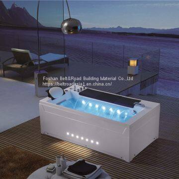 Two persons luxury massage factory price whirlpool indoor bathtub jacuzzi