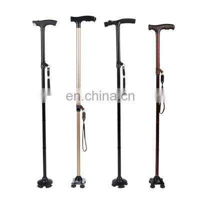 Adjustable Portable Disabled Medical Forearm Aluminum Walking Stick With LED Light for Old People