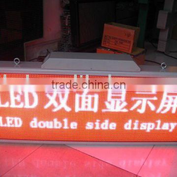 Double face RED LED display sign